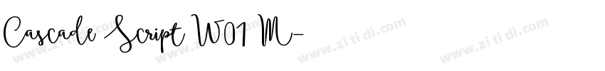 Cascade Script W01 M字体转换